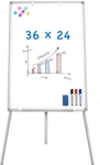 Easel Whiteboard - Magnetic Portable Dry Erase 36 X 24 Tripod Height *silver. Fixed Price $81.52.