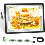Kobaiban Magnetic Light Box For Tracing, Rechargeable Diamond A4, Black. Fixed Price $42.99.