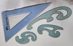 Helix L89 Oxford Ruler + Drafting French Curve. Fixed Price $12.93.
