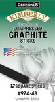 Kimberly Compressed Graphite Sticks, 4B Hardness, Black, Pack Of 12. Fixed Price $29.36.
