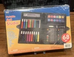 Tiny Crafts 68PC Portable Art Studio-crayons,oil,markers,pencils,watercolor, Ect. Fixed Price $6.95.