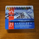Caran D'ache Neocolor Ii Aquarelle 15 Water-soluble Wax Pastels. Fixed Price $18.69.