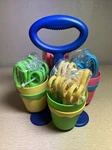 Westcott Caddy With Kids' Scissors, 5" Long, 2" Cut Length Pointed. Fixed Price $21.99.