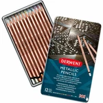 Derwent Professional Metallic Pencil Tin Set 12 Shimmer Colours New & Sealed. Fixed Price $26.89.