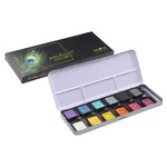 Finetec Watercolor Metal Tin 12-COLOR Pearlescent Rainbow Set F1200. Fixed Price $69.44.