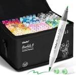 Ohuhu Alcohol Markers 168-COLOR Double Tipped Brush & Fine- Refillable. Fixed Price $159.99.