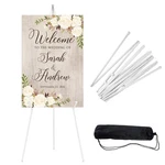 Jeawiwi Easel Stand For Sign 66 Inches, Lightweight Adjustable Wedding Wecome. Fixed Price $15.29.