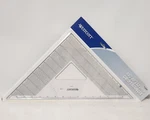 New Westcott Grid Triangle, 8", 45/90 Degree, Transparent (T-6M) Beveled Edge. Fixed Price $9.10.