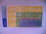 Westcott 4-PIECE Lettering Guide 1-1/8", 7/8', 3/8" Upper Case & Numbers New. Fixed Price $8.95.