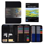 71 Pcs Drawing Supplies Sketching Kit Sketchbook Colored Watercolor Pencils. Fixed Price $39.51.
