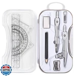 Vobou 10 Pieces Math Geometry Kit Set Student Supplies With Shatterproof Stor. Fixed Price $20.00.