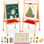 Eaq Easel For Kids, Art Ages 4-8 Height Adjustable Wooden Pain.... Fixed Price $73.23.