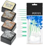 Tim Holtz Distress Oxide Ink Pads And Pixiss Foam Blending Brush Tools - 1"X1.... Fixed Price $29.92.