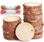 50PCS Wood Slices 2.4"-2.8" Unfinished Rounds With Pre-drilled Hole And 66F. Fixed Price $23.84.