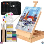 45-PIECE Art Kit With Easel, Acrylic Paints, Colored Pencils For Beginners &. Fixed Price $70.25.