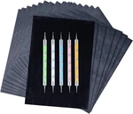 200 Sheets Carbon Paper Black Graphite Transfer Tracing And 5 Pieces. Fixed Price $17.95.