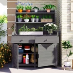 Assembly Video Provided Topmax 65INCH Garden Potting Bench Table, Fir Wood. Fixed Price $541.92.