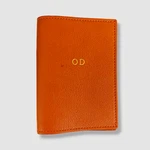 $80 Graphic Image Orange Leather Travel Fold Case Holder. Fixed Price $19.48.