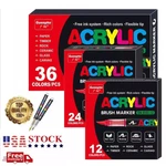 12/36 Acrylic Dc Marker Permanent Paint Water-based Art Multifunction Diypen. Fixed Price $16.35.
