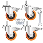 4 Pack Stem Casters Heavy Duty Swivel Threaded Wheels With American. Fixed Price $24.89.