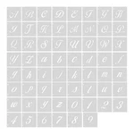 Aiex 62 Pieces Calligraphy Stencils, 2.5 Cm Farmhouse Style Alphabet.... Fixed Price $12.57.