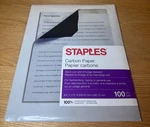 Staples - 8.25" X 11.25" Medical Carbon Paper, Black, 100 Sheets. Fixed Price $20.00.