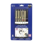 Sakura Pigma Manga Comic Pro Sketching & Inking Set Of 6 Pieces, Black 50201. Fixed Price $17.99.