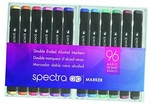Chartpak Spectra, Tri-nib And Brush Dual-tip, 96 Assorted Basic Color Set In. Fixed Price $237.07.