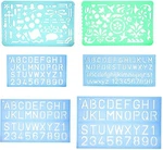 Set Of 2 Artistic Drafting Templates & 4 Abc Lettering Stencil Durab.... Fixed Price $17.72.