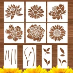 10PCS Large Flower Stencils For Painting, 14 Inch Floral Templates Drawing Pa.... Fixed Price $23.72.