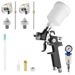 H2000 Mini Hvlp Paint Gun 0.8/1.0MM Nozzles W/ Air Regulator & Water Trap 1/4''. Fixed Price $28.99.