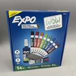 Expo Low-odor Dry Chisel & Fine Tip Markers Eraser Cleaner Set 80054 New. Fixed Price $14.95.