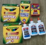 School Supply Lot Crayola Markers Pencils Cra-z-art Crayons Elmer Glue New. Fixed Price $21.99.