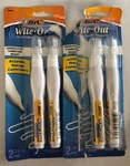 Lot Of 2 Bic Wite-out Shake Squeeze Pack Four Pens Total. Fixed Price $9.99.