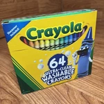 Crayola 64 Ultra Washable Crayons Assorted Colors Hinged Top With Sharpener. Fixed Price $10.95.