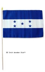 12X18 Wholesale Lot Honduras Country Stick Flag 30" Wood Staff. Fixed Price $29.88.