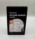 Shuttle Art Double Outline Permanent Markers, 40 Colors New. Fixed Price $15.55.