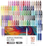 Joyask Gel Pens For Coloring, 90 Colors Retractable Colored Black Pa.... Fixed Price $68.28.