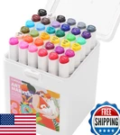 Colourcolor Dual Tip Alcohol Markers Set - Fine & Chisel Art Twin Sketch. Fixed Price $54.83.