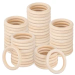 50 Pack 3.15 Inch Unfinished Wooden Rings Natural, Craft For Diy C.... Fixed Price $35.76.