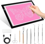 Dorhui A4 Light Pad For Weeding Vinyl, Led Copy Board Tracing Box Ultra-th. Fixed Price $26.73.