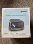 Isinbox JY821 Smart Projector 4K With Wifi And Bluetooth 5.3 6D Keystone. Fixed Price $110.00.