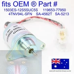 Fits Takeuchi Woodward Case Syncro Start Fuel Shut Off Solenoid 1503ES-12S5SUC5S. Fixed Price $49.82.