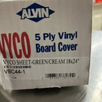 Alvin Vyco Board Cover 18'' X 24'' Green And Cream. Fixed Price $48.99.