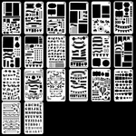 Journal 20 Pcs Plastic Planner Stencils Set For Notebook Diar.... Fixed Price $18.02.