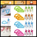 Mr. Pen- Compass And Protractor Set, 12 Sets, Colorful, Bulk Math For Ge. Fixed Price $31.99.