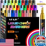 Sfaih Liquid Chalk Markers 1-SECOND Wet Wipe 6MM 30 Colors Neonpastelmetallic. Fixed Price $52.48.