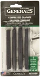 General Pencil Compressed Graphite Sticks 4/PKG, Black - 2B, 4B & 6B. Fixed Price $15.82.