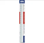 Staedtler Plastic Triangular Scales For Engineers 12" White 9871934BK. Fixed Price $9.99.