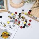 Uxcell 100 Black Half Wooden Beads, 15MM Unfinished Split Balls. Fixed Price $20.00.